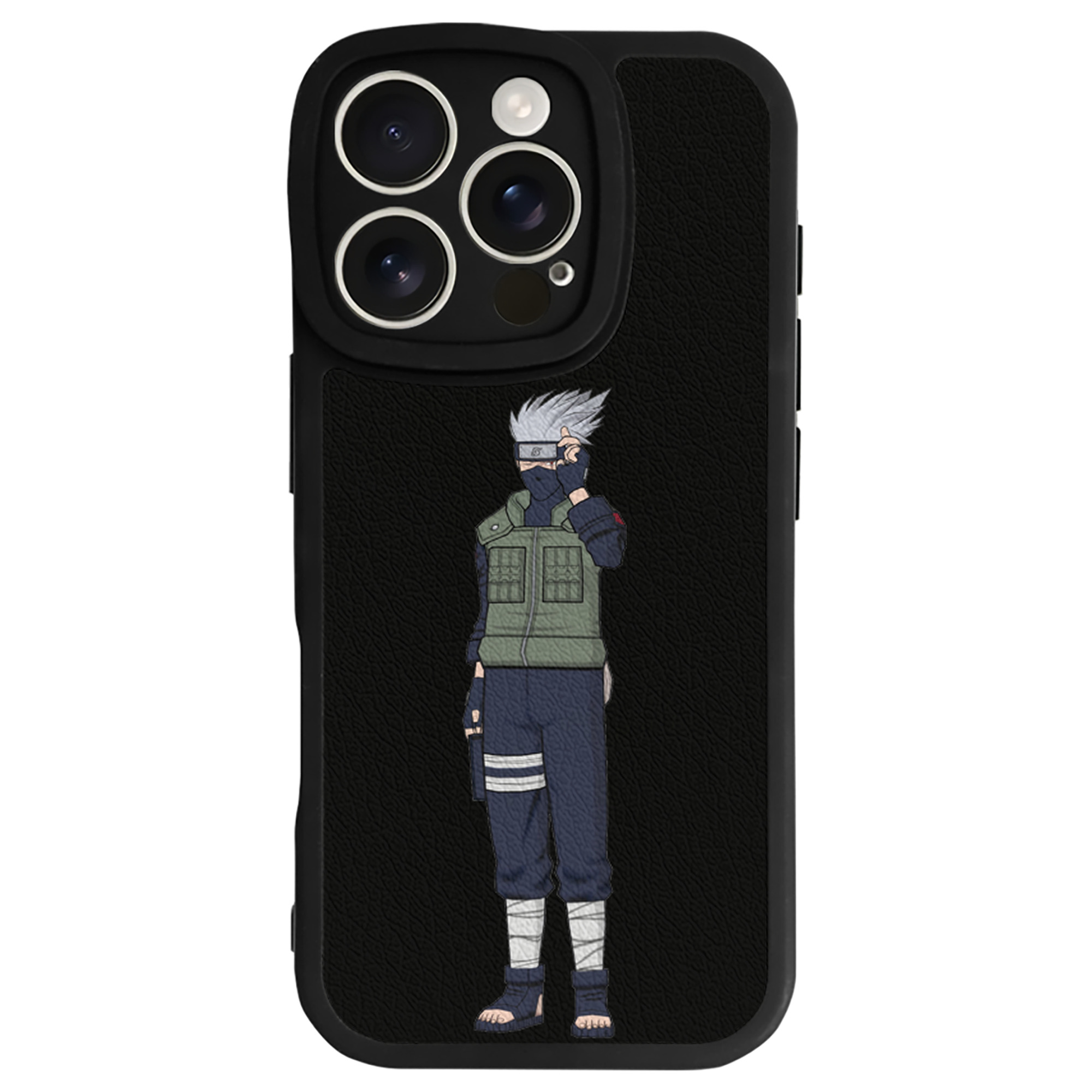 （画像用） NARUTO -ナルト- はたけ カカシ Hatake Kakashi 【iPhone 16シリーズ対応】シリコンスマホケース（レザー調） 材質：シリコン